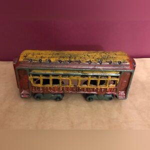 Vintage Cast Iron Passenger Car